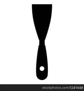 Construction spatula Putty knife Spackling tool Building hand instrument Builder equipment Trowel icon black color vector illustration flat style simple image. Construction spatula Putty knife Spackling tool Building hand instrument Builder equipment Trowel icon black color vector illustration flat style image