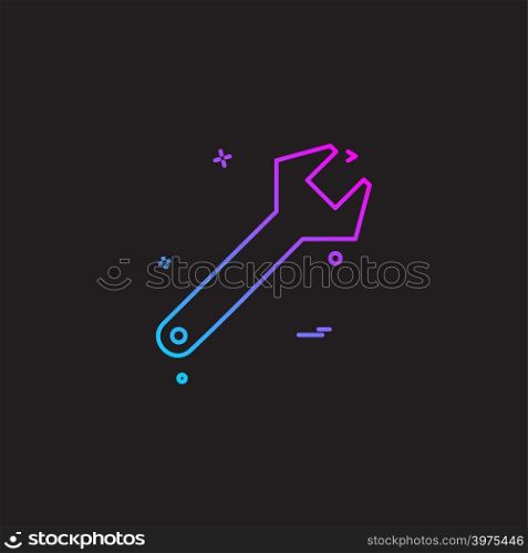 Construction tool work labour wrench icon vector