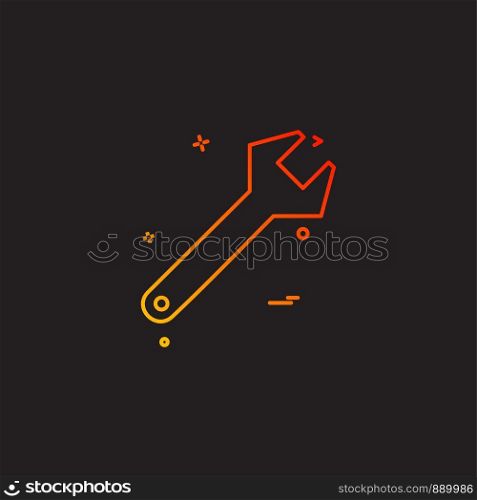 Construction tool work labour wrench icon vector