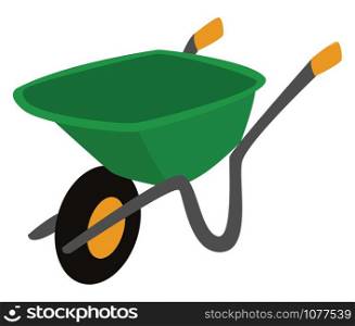Construction trolley, illustration, vector on white background.