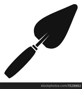 Construction trowel icon. Simple illustration of construction trowel vector icon for web design isolated on white background. Construction trowel icon, simple style