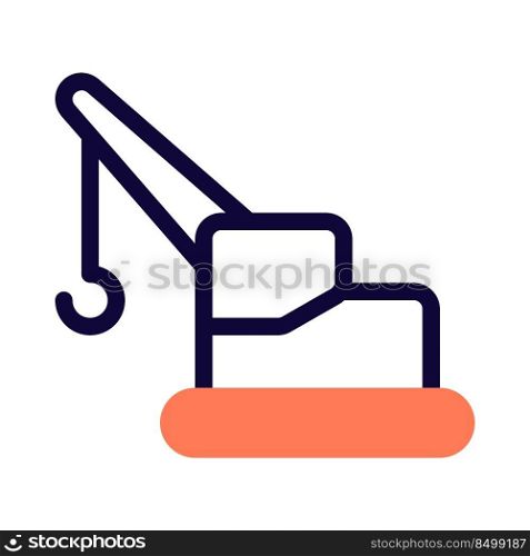 Construction vehicle or crane for lifting.