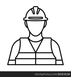 Construction worker, builder icon vector on trendy design