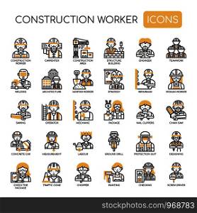 Construction Worker , Thin Line and Pixel Perfect Icons