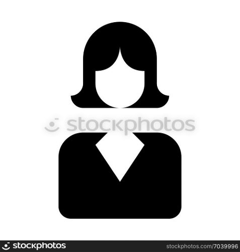consultant female, icon on isolated background