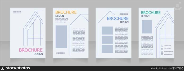 Consultation at house buying blank brochure design. Template set with copy space for text. Premade corporate reports collection. Editable 4 paper pages. Tahoma, Myriad Pro fonts used. Consultation at house buying blank brochure design