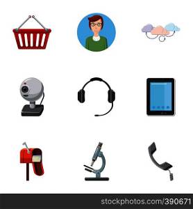 Consultation icons set. Cartoon illustration of 9 consultation vector icons for web. Consultation icons set, cartoon style