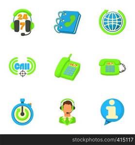 Consultation icons set. Cartoon illustration of 9 consultation vector icons for web. Consultation icons set, cartoon style