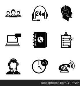 Consultation icons set. Simple illustration of 9 consultation vector icons for web. Consultation icons set, simple style