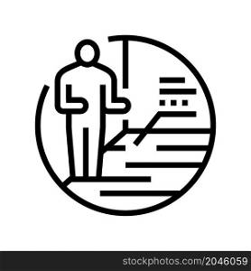 consultation of renovation service worker line icon vector. consultation of renovation service worker sign. isolated contour symbol black illustration. consultation of renovation service worker line icon vector illustration