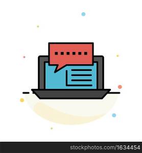 Consulting, Chat, Dialog, Internet, Online, Social Abstract Flat Color Icon Template