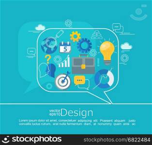Consulting Concepts Design.. Consulting Concepts Design. Infographic in line style with flat set business icon, vector illustration.