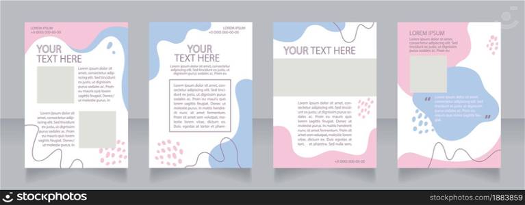 Consulting service information blank brochure layout design. Vertical poster template set with empty copy space for text. Premade corporate reports collection. Editable flyer paper pages. Consulting service information blank brochure layout design