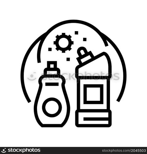 consumer chemicals line icon vector. consumer chemicals sign. isolated contour symbol black illustration. consumer chemicals line icon vector illustration