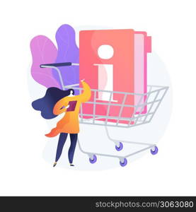 Consumer information abstract concept vector illustration. Consumer law, privacy security policy, financial information, marketing service, buyer protection, online shopping abstract metaphor.. Consumer information abstract concept vector illustration.