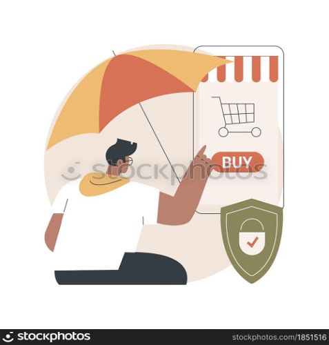 Consumer protection abstract concept vector illustration. Consumer advocacy service, buyers rights regulation, personal data protection policy, law firm, safe online purchase abstract metaphor.. Consumer protection abstract concept vector illustration.