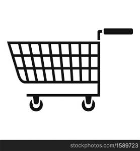 Consumer shop cart icon. Simple illustration of consumer shop cart vector icon for web design isolated on white background. Consumer shop cart icon, simple style
