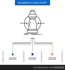 Consumption, cost, expense, lower, reduce Business Flow Chart Design with 3 Steps. Line Icon For Presentation Background Template Place for text. Vector EPS10 Abstract Template background