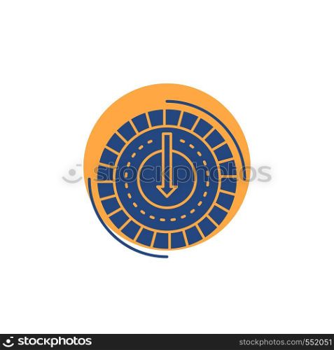 Consumption, cost, expense, lower, reduce Glyph Icon.. Vector EPS10 Abstract Template background