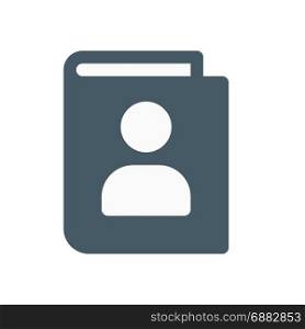 contact book, icon on isolated background