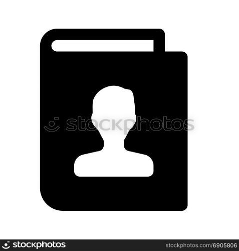 contact book, icon on isolated background