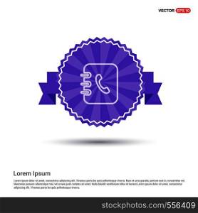 Contact book icon - Purple Ribbon banner