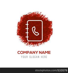 Contact book icon - Red WaterColor Circle Splash