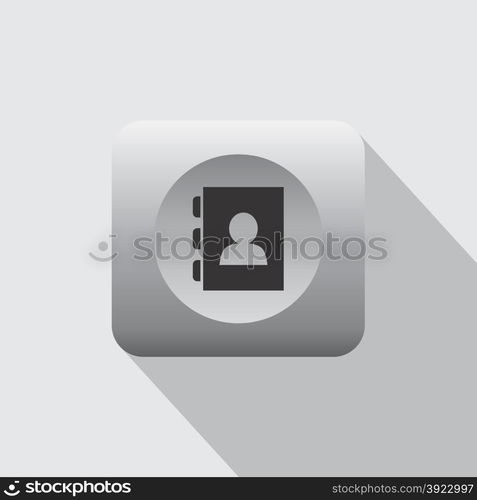 contact book icon theme vector art illustration. contact book icon