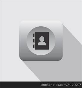 contact book icon theme vector art illustration. contact book icon