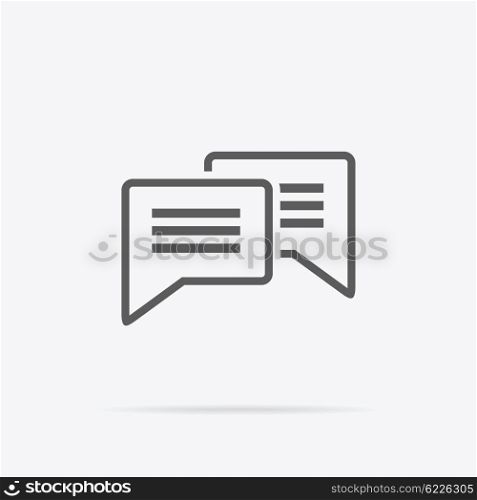 Contact Concept Message and Speech Bubble. Contact concept message and speech bubble icon. Conceptual banner envelope contacts and message. Incoming and outbox alerts. Digital communication dialogue and correspondence. Vector illustration