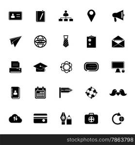 Contact connection icons on white background, stock vector