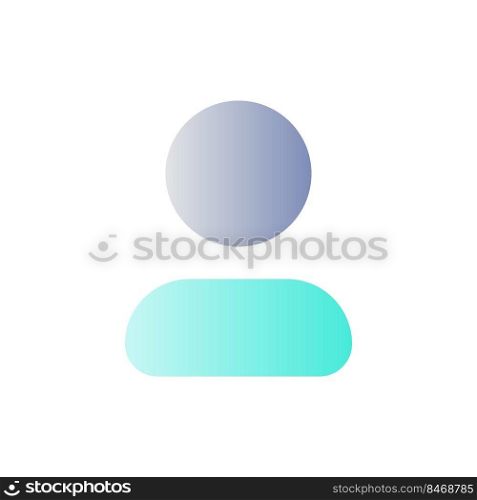 Contact flat gradient color ui icon. Address book management. Profile page. User name and phone number. Simple filled pictogram. GUI, UX design for mobile application. Vector isolated RGB illustration. Contact flat gradient color ui icon