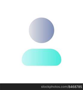 Contact flat gradient color ui icon. Address book management. Profile page. User name and phone number. Simple filled pictogram. GUI, UX design for mobile application. Vector isolated RGB illustration. Contact flat gradient color ui icon