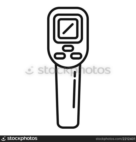 Contact gun icon outline vector. Digital thermometer. Temperature fever. Contact gun icon outline vector. Digital thermometer