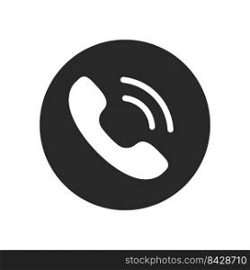 Contact icon. Mobile phone icon making a loud sound 24 hours a day Service concept Anytime