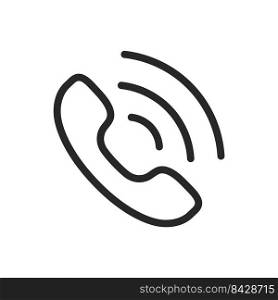 Contact icon. Mobile phone icon making a loud sound 24 hours a day Service concept Anytime