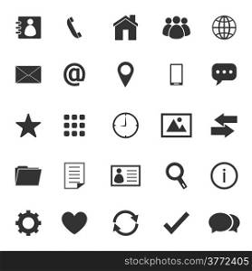 Contact icons on white background, stock vector