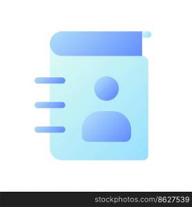 Contact list pixel perfect flat gradient two-color ui icon. Catalogue of personal information. Simple filled pictogram. GUI, UX design for mobile application. Vector isolated RGB illustration. Contact list pixel perfect flat gradient two-color ui icon