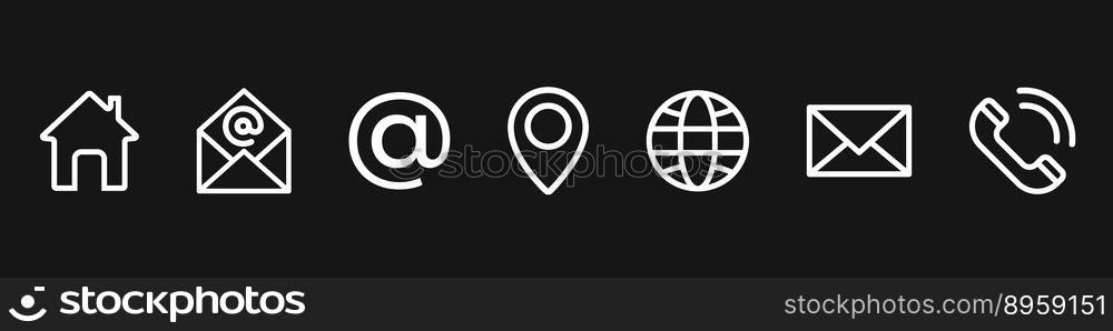 Contact us icon vector. Communication icon set. Vector.. Contact us icon vector. Communication icon set.