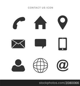 Contact us icon vector design templates on white background
