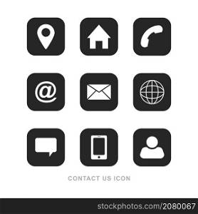Contact us icon vector design templates on white background