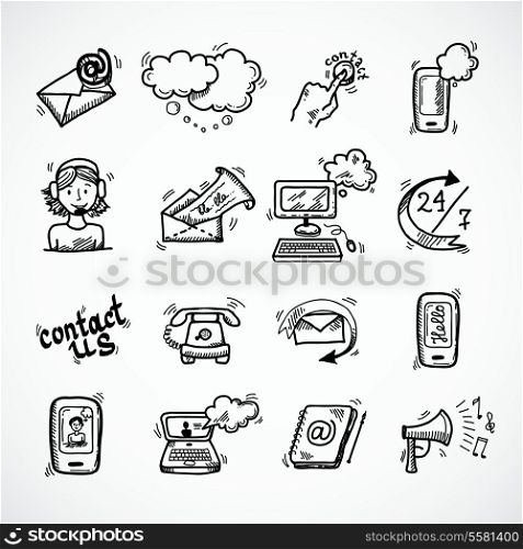 Contact us phone customer service user support isolated vector illustration
