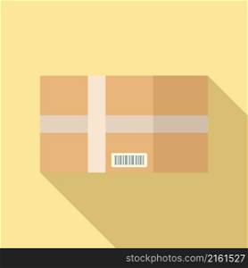 Container box icon flat vector. Delivery package. Empty parcel. Container box icon flat vector. Delivery package
