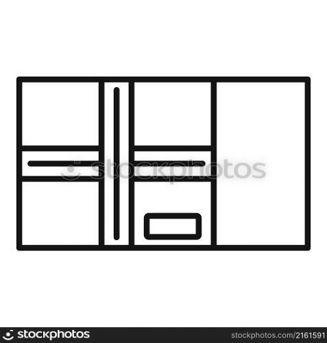 Container box icon outline vector. Delivery package. Empty parcel. Container box icon outline vector. Delivery package