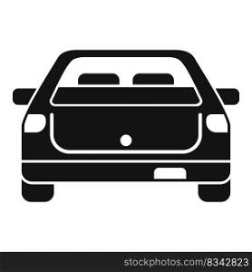 Container car trunk icon simple vector. Open vehicle. Travel familly. Container car trunk icon simple vector. Open vehicle