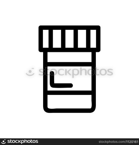 container for analysis icon vector. A thin line sign. Isolated contour symbol illustration. container for analysis icon vector. Isolated contour symbol illustration