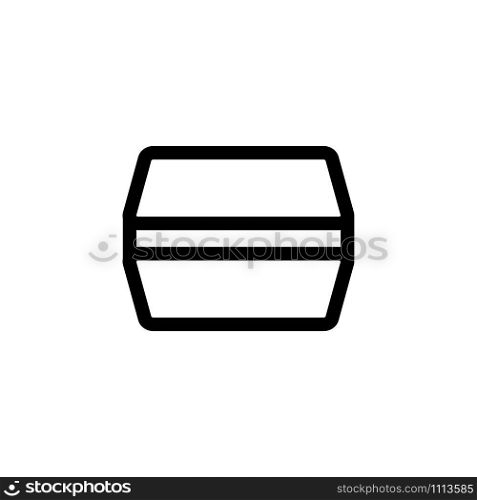 container for food icon vector. Thin line sign. Isolated contour symbol illustration. container for food icon vector. Isolated contour symbol illustration