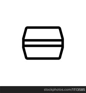 container for food icon vector. Thin line sign. Isolated contour symbol illustration. container for food icon vector. Isolated contour symbol illustration