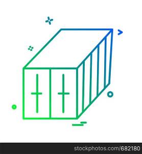 Container icon design vector