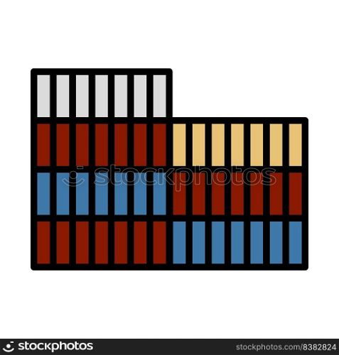 Container Stack Icon. Editable Bold Outline With Color Fill Design. Vector Illustration.